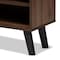 Baxton Studio Mallory Modern and Contemporary Two-Tone Walnut Brown and Grey Finished Wood TV Stand 180-11223-Zoro - alternate 5